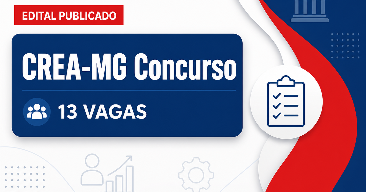 CREA - Conselho Regional de Engenharia e Agronomia de Minas Gerais: CREA-MG: Concurso público oferece vagas com salários - Conselho Regional de Engenharia e Agronomia de Minas Gerais