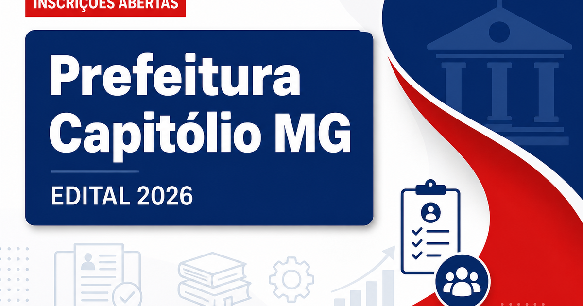 Prefeitura de Capitólio MG abre processo seletivo para professor de educação básica A - Prefeitura de Capitólio