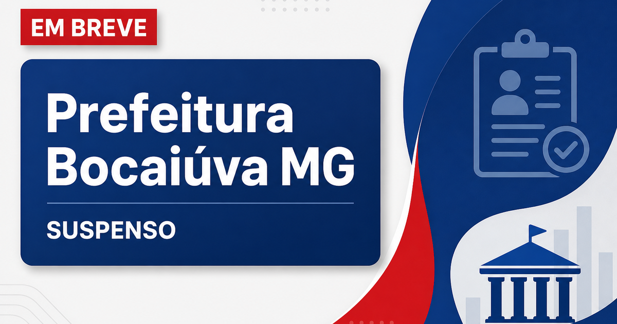 Prefeitura de Bocaiúva MG suspende processo seletivo para agente comunitário de saúde - Prefeitura de Bocaiúva