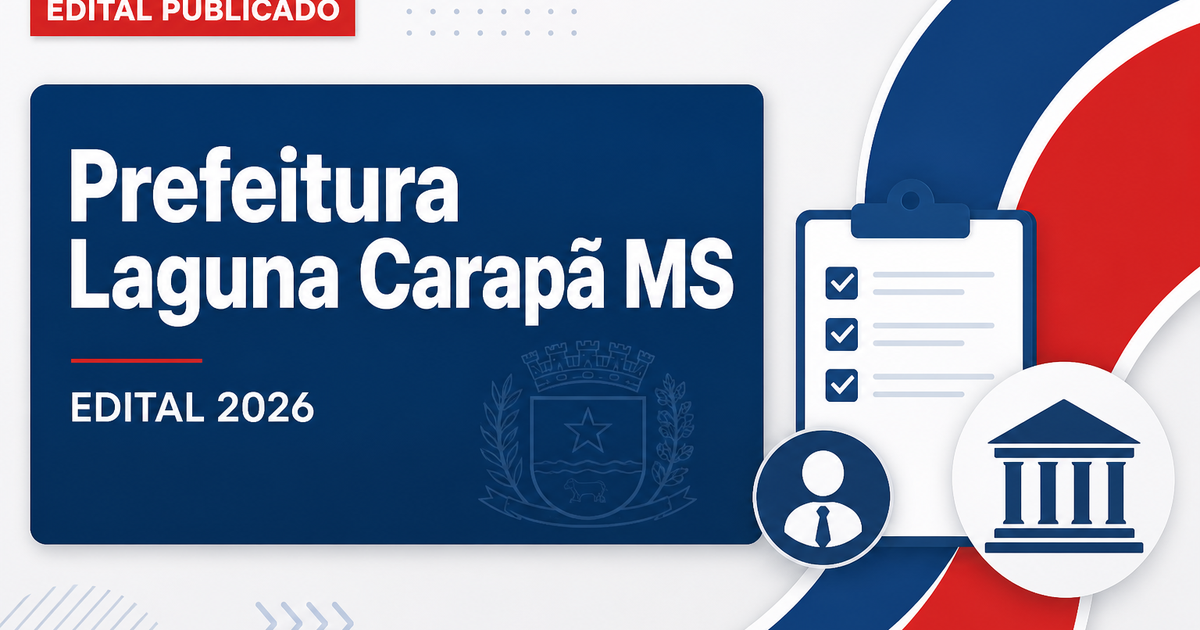 Prefeitura de Laguna Carapã MS publica processo seletivo para operador de máquinas pesadas - Prefeitura de Laguna Carapã