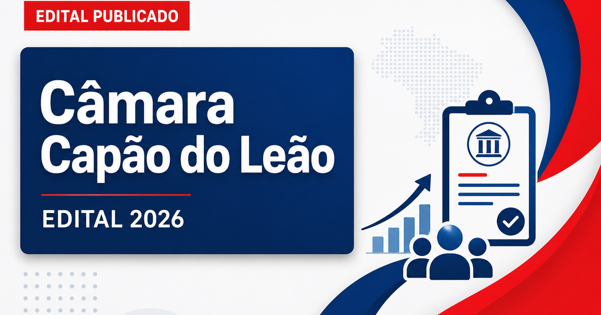 Câmara Municipal de Capão do Leão RS retifica concurso e atualiza edital nº 01/2026 - Câmara Municipal de Capão do Leão