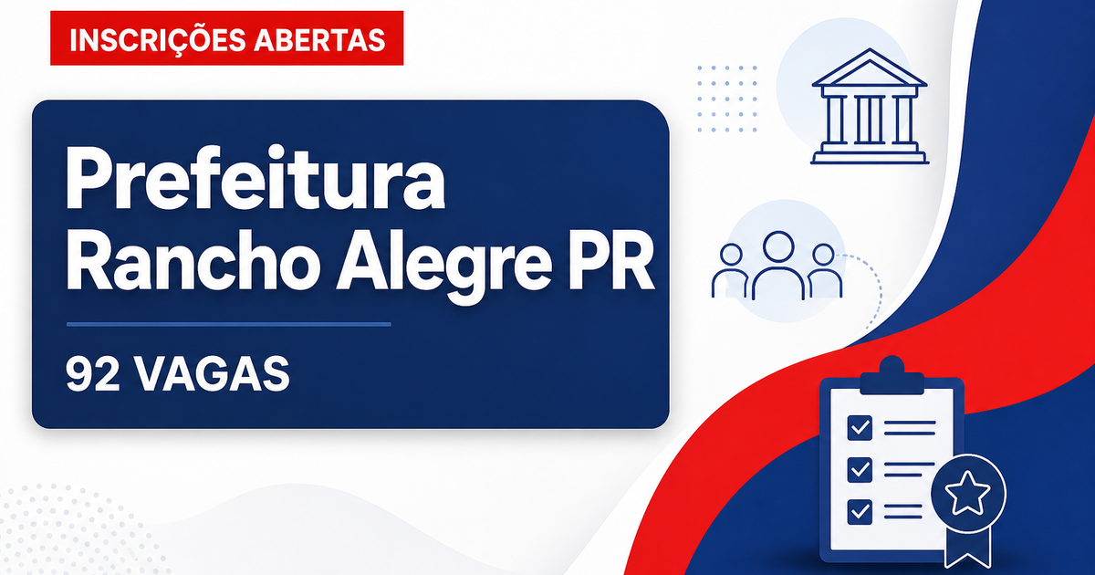 Prefeitura de Rancho Alegre D'Oeste: Prefeitura de Rancho Alegre D'Oeste - PR abre concurso público com salários de até - Prefeitura de Rancho Alegre D'Oeste