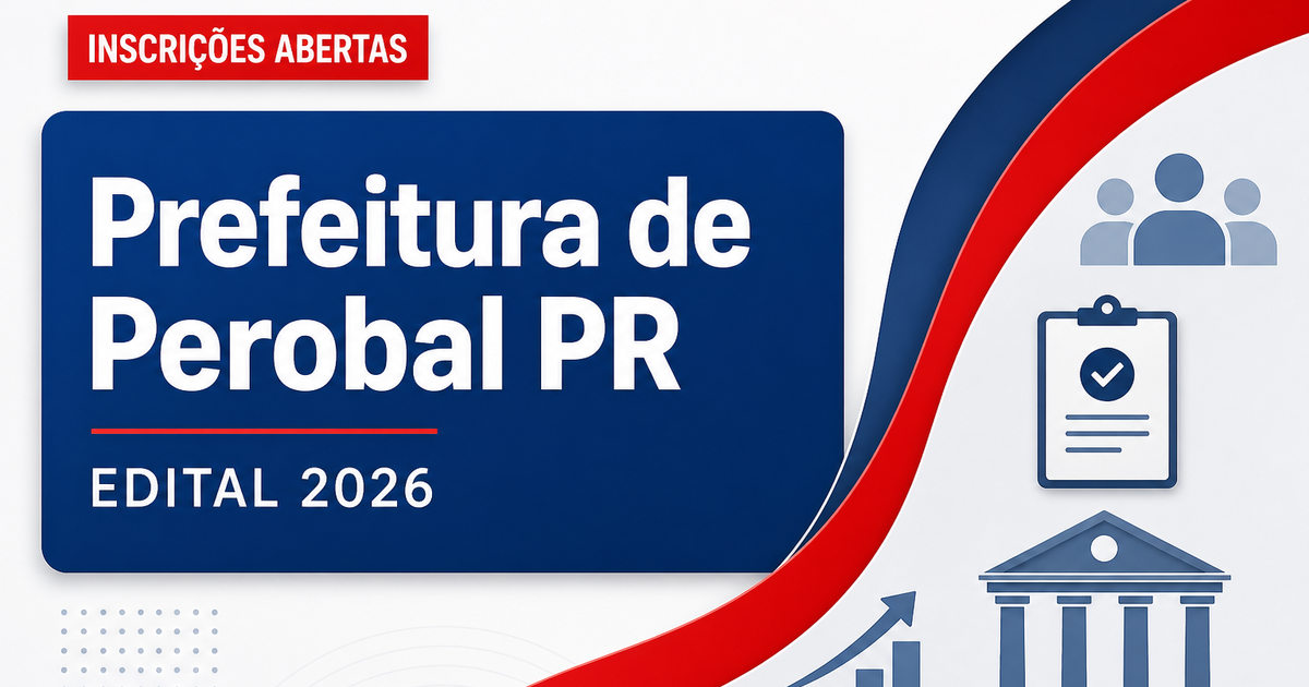 Prefeitura de Perobal - PR abre concursos para diversos cargos e cadastro de reserva - Prefeitura de Perobal