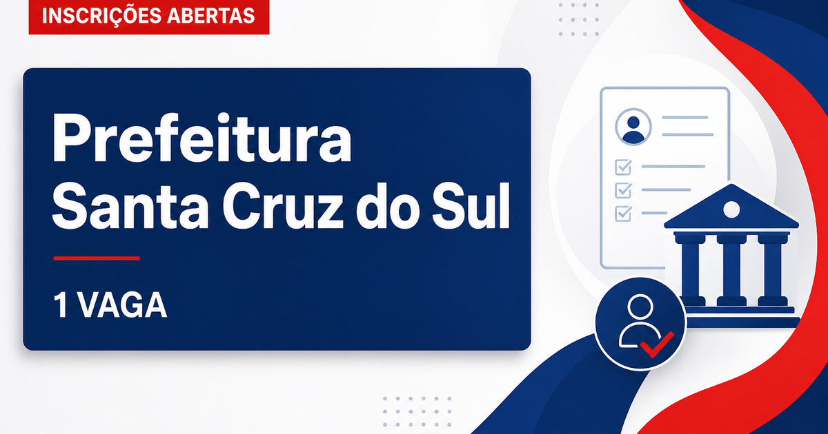 Prefeitura de Santa Cruz do Sul: Prefeitura de Santa Cruz do Sul - RS abre seleção para professor de informática - Prefeitura de Santa Cruz do Sul