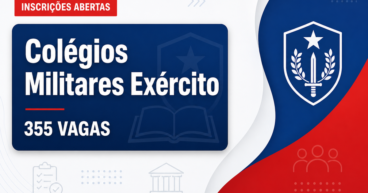 Processo seletivo do Exército abre inscrições para 355 vagas em colégios militares - Exército Brasileiro