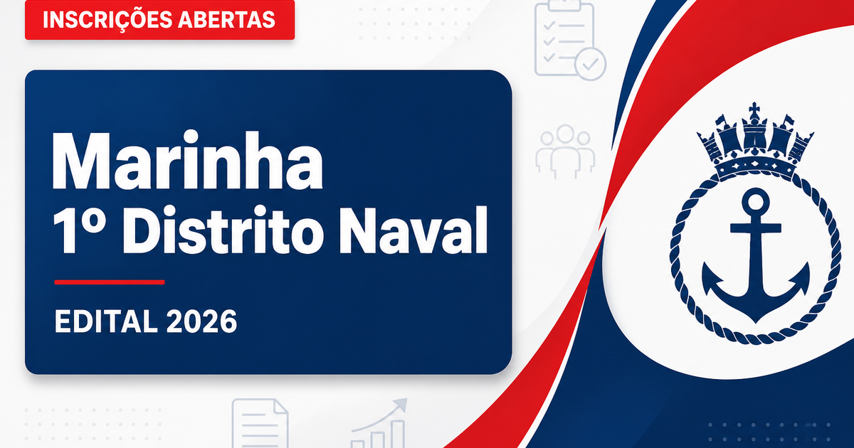 Comando do 1º Distrito Naval da Marinha - RJ abre Processo Seletivo para Oficiais de 3ª Classe - Comando do 1º Distrito Naval da Marinha