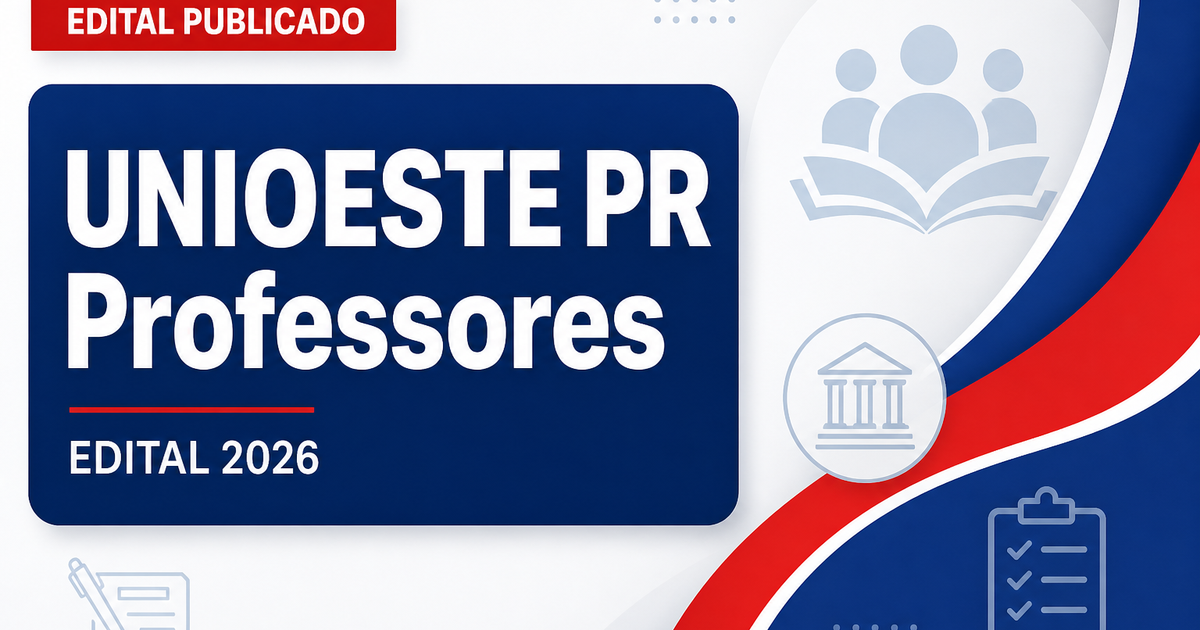 UNIOESTE - PR retifica processo seletivo para professores de ensino superior - Universidade Estadual do Oeste do Paraná