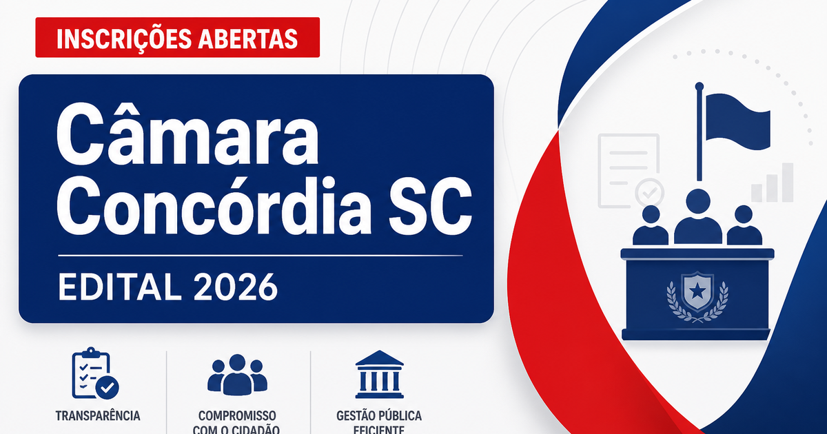 Câmara de Concórdia - SC abre concurso público para Contador - Câmara Municipal de Concórdia