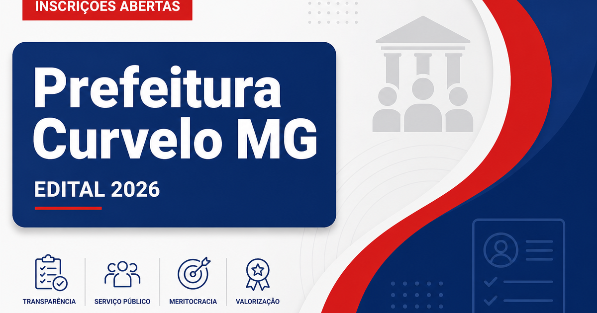 Prefeitura de Curvelo - MG abre processo seletivo para Auxiliar de Serviços I - Prefeitura de Curvelo