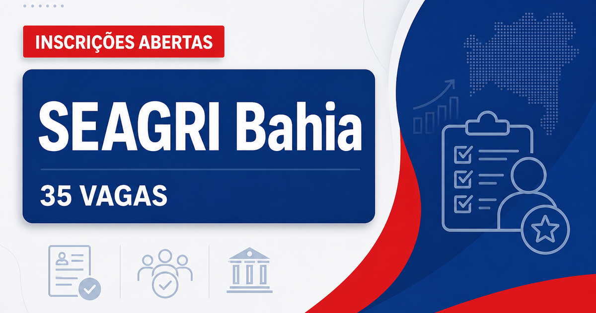SEAGRI - Secretaria da Agricultura, Pecuária, Irrigação, Pesca e Aquicultura: SEAGRI - BA abre seleção com vagas para ní - Secretaria da Agricultura, Pecuária, Irrigação, Pesca e Aquicultura