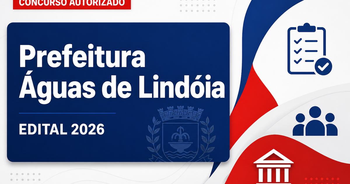 Concurso Prefeitura Águas de Lindóia SP: contratada banca para todos os níveis escolares - Prefeitura de Águas de Lindóia