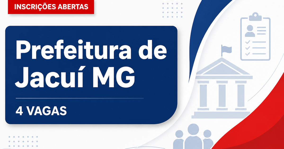 Prefeitura de Jacuí MG abre concurso para vigia com 4 vagas - Prefeitura de Jacuí