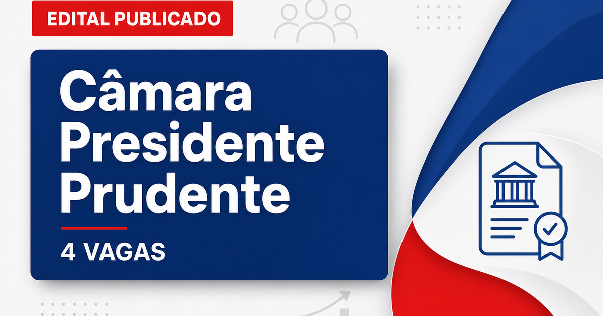 Câmara de Presidente Prudente: Câmara de Presidente Prudente - SP retifica edital de concurso público - Câmara de Presidente Prudente