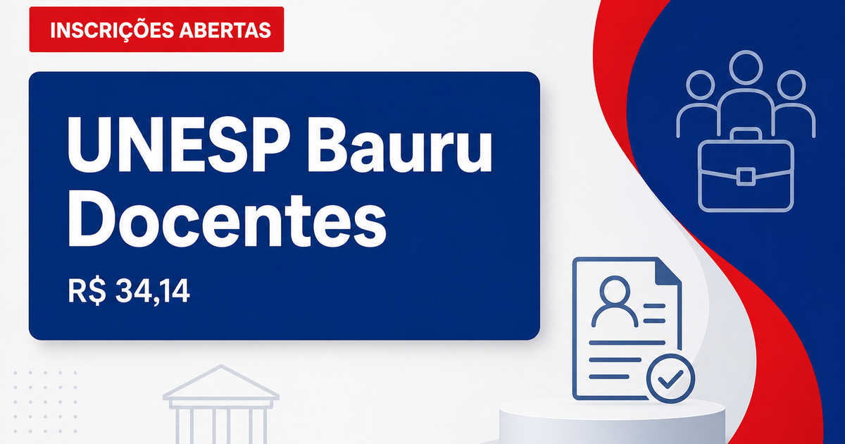 UNESP - Universidade Estadual Paulista "Júlio de Mesquita Filho": UNESP abre concursos para docentes de ensino médio em  - Universidade Estadual Paulista Júlio de Mesquita Filho